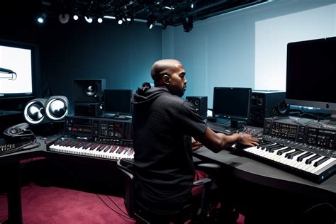 What music software does Kanye use, and how does it influence the sound of a sunset?